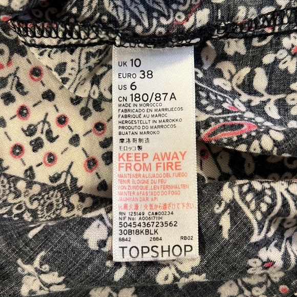 TopShop Paisley Shirt Medium - Picture 4 of 4